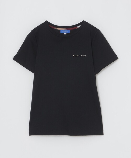 BLUE LABEL CRESTBRIDGE(ブルーレーベルクレストブリッジ)の「エナメルロゴプリントTシャツ(Tシャツ/カットソー・レディース・ベビーピンク/ホワイト/ブルー系その他2/ブラック・38)」の5枚目の写真