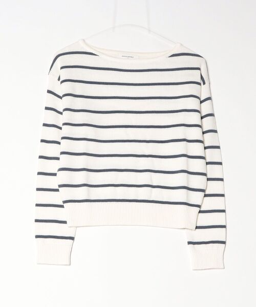 BANANA REPUBLIC FACTORY STORE(バナナリパブリック ファクトリーストア)の「BANANA REPUBLIC FACTORY STORE コットンストライプボートネックセーター(ニット/セーター・レディース・ホワイト系その他・S/XS/M/L)」の5枚目の写真