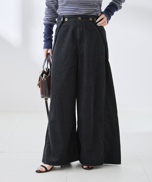 Uhr（ウーア）の「Uhr/ウーア Wide Corduroy Pants パンツ（その他パンツ・レディース・ネイビー/ブラウン・36/38）」の20枚目の写真
