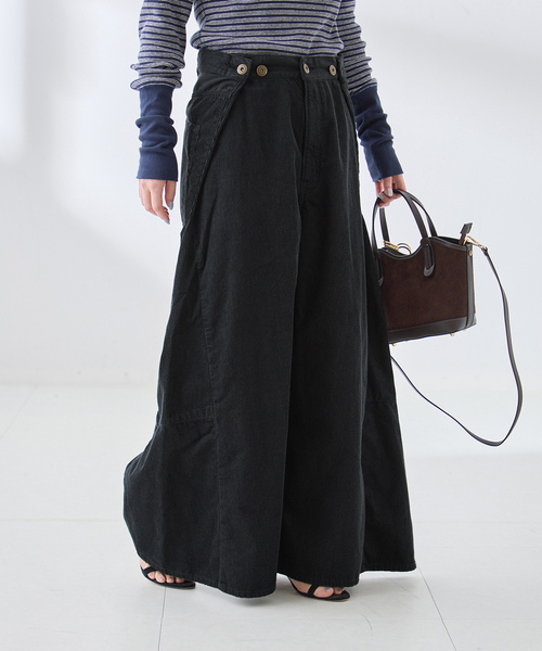Uhr（ウーア）の「Uhr/ウーア Wide Corduroy Pants パンツ（その他パンツ・レディース・ネイビー/ブラウン・36/38）」の22枚目の写真