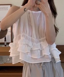 ノースリティアードフリルタンク