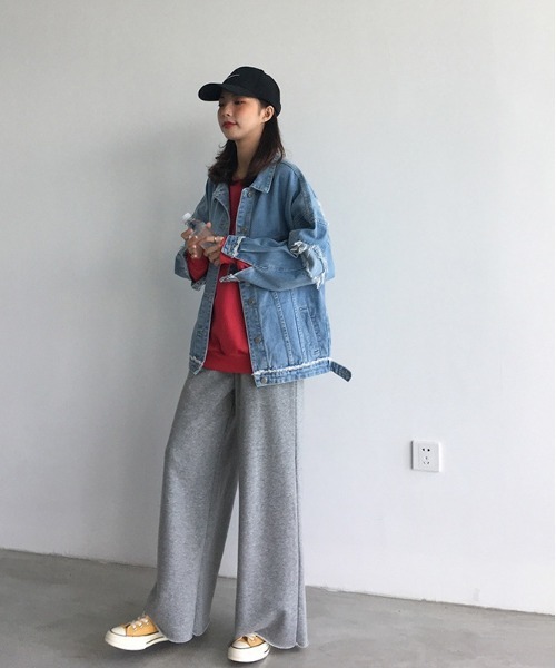 BACKYARD FAMILY(バックヤードファミリー)の「ワイドパンツ スウェットパンツ(その他パンツ・レディース・グレー/ブラック・L/S/M)」の13枚目の写真