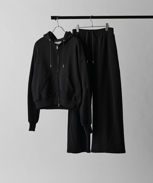 Lui's(ルイス)の「【Neucon】VOLUME DOUBLE ZIP HOODIE / ボリュームダブルジップスウェットパーカー / セットアップ対応(パーカー・メンズ・チャコールグレー/ブラック/杢グレー・2/1)」の12枚目の写真