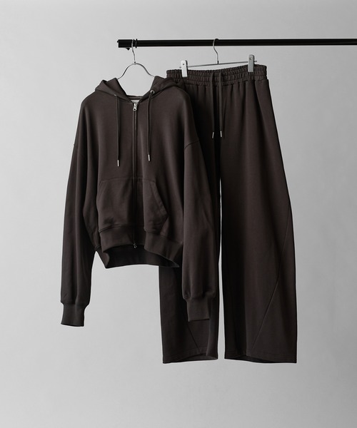Lui's(ルイス)の「【Neucon】VOLUME DOUBLE ZIP HOODIE / ボリュームダブルジップスウェットパーカー / セットアップ対応(パーカー・メンズ・チャコールグレー/ブラック/杢グレー・2/1)」の20枚目の写真