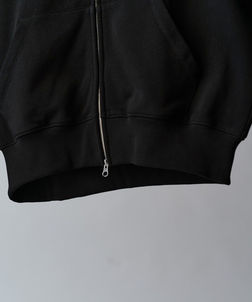 Lui's(ルイス)の「【Neucon】VOLUME DOUBLE ZIP HOODIE / ボリュームダブルジップスウェットパーカー / セットアップ対応(パーカー・メンズ・チャコールグレー/ブラック/杢グレー・2/1)」の7枚目の写真