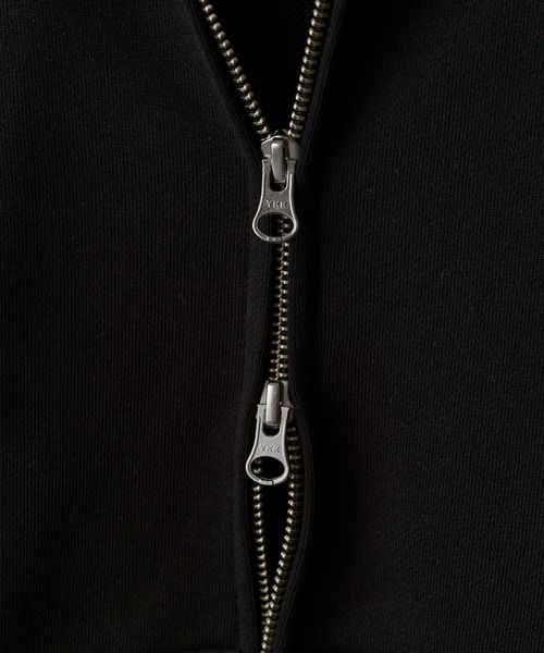 Lui's(ルイス)の「【Neucon】VOLUME DOUBLE ZIP HOODIE / ボリュームダブルジップスウェットパーカー / セットアップ対応(パーカー・メンズ・チャコールグレー/ブラック/杢グレー・2/1)」の4枚目の写真