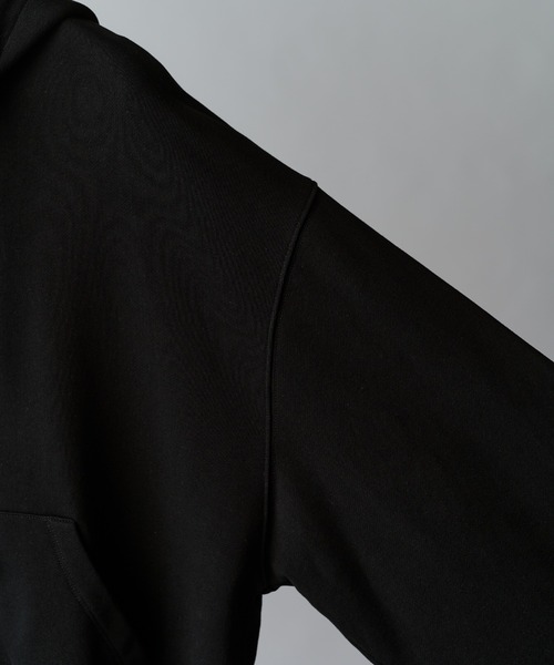 Lui's(ルイス)の「【Neucon】VOLUME DOUBLE ZIP HOODIE / ボリュームダブルジップスウェットパーカー / セットアップ対応(パーカー・メンズ・チャコールグレー/ブラック/杢グレー・2/1)」の8枚目の写真