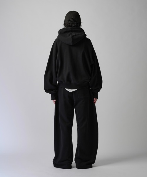 Lui's(ルイス)の「【Neucon】VOLUME DOUBLE ZIP HOODIE / ボリュームダブルジップスウェットパーカー / セットアップ対応(パーカー・メンズ・チャコールグレー/ブラック/杢グレー・2/1)」の15枚目の写真