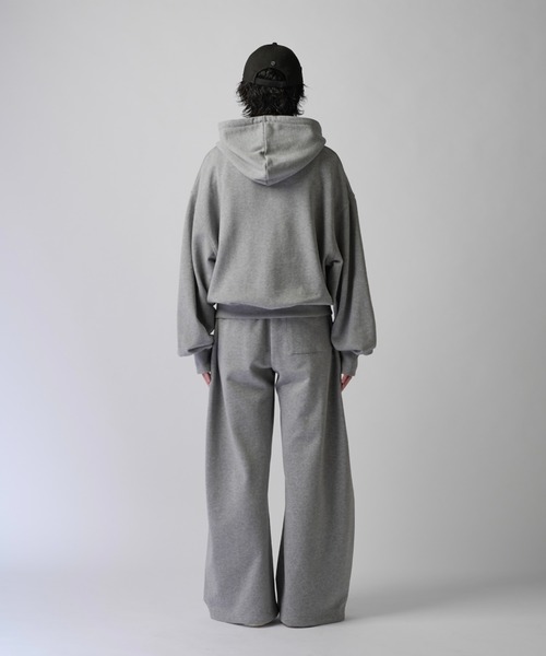Lui's(ルイス)の「【Neucon】VOLUME DOUBLE ZIP HOODIE / ボリュームダブルジップスウェットパーカー / セットアップ対応(パーカー・メンズ・チャコールグレー/ブラック/杢グレー・2/1)」の19枚目の写真