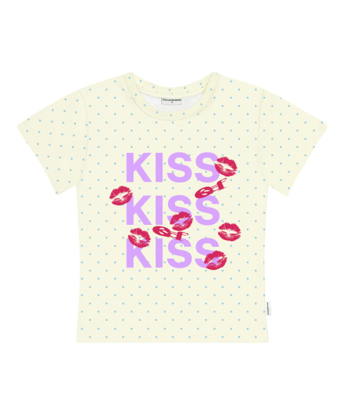 ESCAPEFROM(エスケープフロム)の「KISS KISS KISSプリントドットスリムフィット半袖Tシャツホワイト(Tシャツ/カットソー・レディース・その他・MEDIUM)」の6枚目の写真