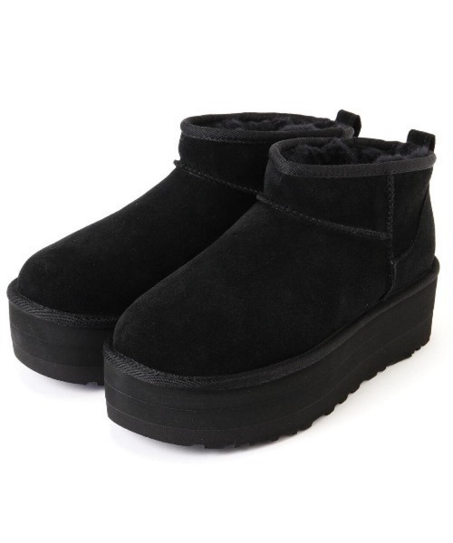 ROYAL FLASH（ロイヤルフラッシュ）の「UGG/アグ/Classic Ultra Mini Platform（ブーツ・レディース・ブラック/ベージュ・8/7/6）」の3枚目の写真