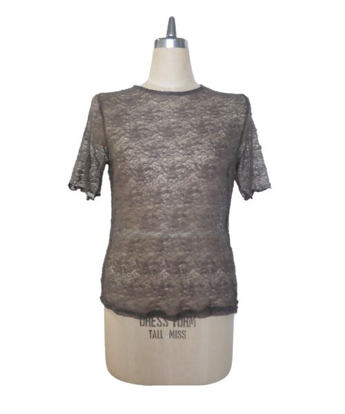 My shawty(マイシャウティー)の「lace short sleeve(Tシャツ/カットソー・レディース・ホワイト/チャコールグレー/ブラック・FREE)」の13枚目の写真