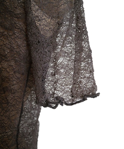 My shawty(マイシャウティー)の「lace short sleeve(Tシャツ/カットソー・レディース・ホワイト/チャコールグレー/ブラック・FREE)」の14枚目の写真