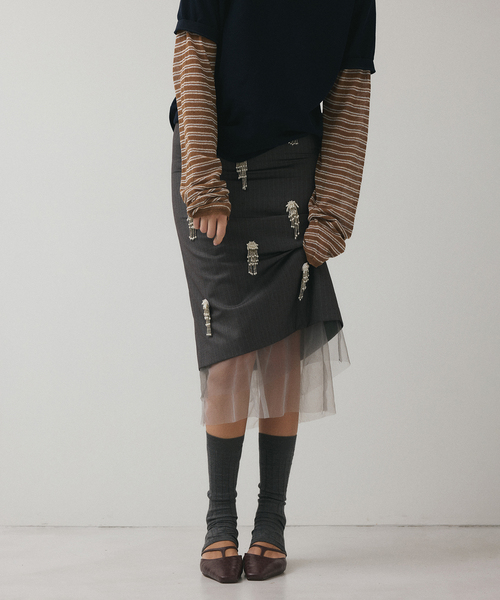 GRISE(グリーズ)の「《WEB+一部店舗限定》BOBMARY×GRISE3.5cmTストラップミュール(パンプス・レディース・モスグリーン/ブルー系その他/ブラウン・MEDIUM/X-LARGE/LARGE/SMALL)」の4枚目の写真