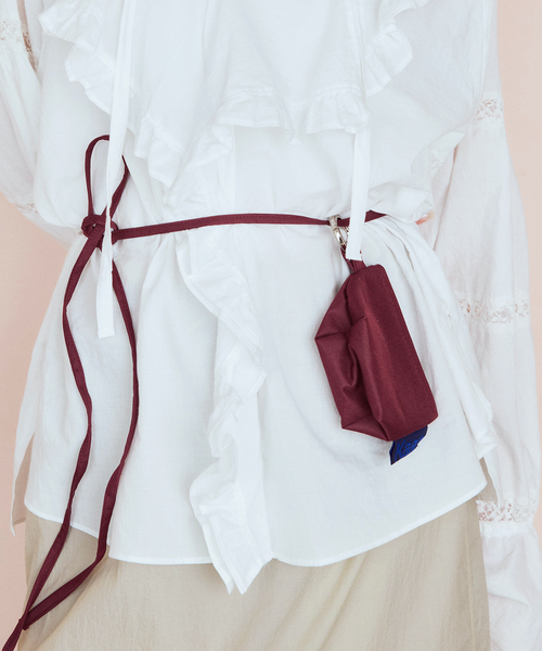 IENA LA BOUCLE(イエナラブークル)の「《撥水》KAAN カーン MINI LANYARD ポーチ K-MPOSW-AZU(クラッチバッグ・レディース・ベージュ/レッド・FREE)」の2枚目の写真