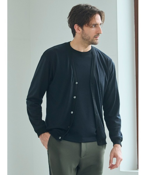 AOURE（アウール）の「WEGNER WJ CD（カーディガン/ボレロ・メンズ・ダークネイビー/キャメル/グレー・MEDIUM/LARGE）」の3枚目の写真
