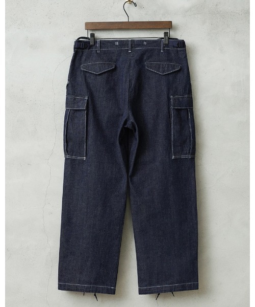 WAIPER.inc(ワイパーインク)の「WAIPER.inc 米軍 M-65 カーゴパンツ KURABO DENIM【WP1173】(デニムパンツ・メンズ・ネイビー/ネイビー×ホワイト・L/M/S/XL)」の5枚目の写真