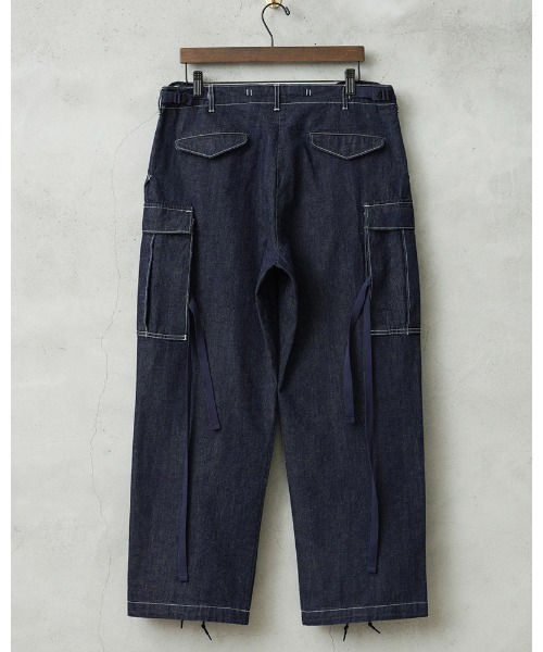 WAIPER.inc(ワイパーインク)の「WAIPER.inc 米軍 M-65 カーゴパンツ KURABO DENIM【WP1173】(デニムパンツ・メンズ・ネイビー/ネイビー×ホワイト・L/M/S/XL)」の6枚目の写真