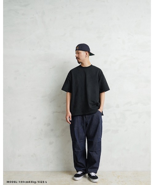 WAIPER.inc(ワイパーインク)の「WAIPER.inc 米軍 M-65 カーゴパンツ KURABO DENIM【WP1173】(デニムパンツ・メンズ・ネイビー/ネイビー×ホワイト・L/M/S/XL)」の11枚目の写真