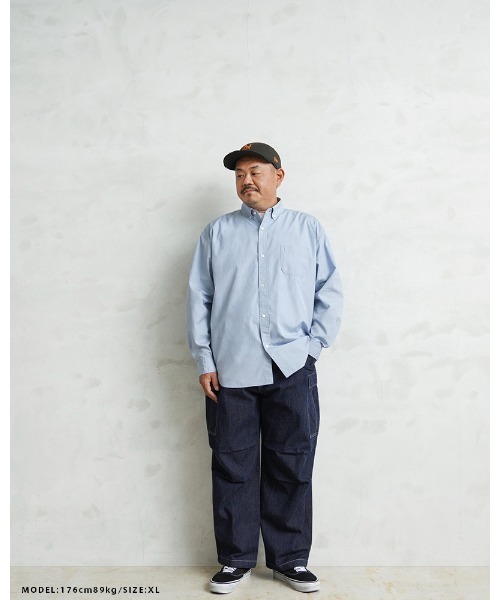 WAIPER.inc(ワイパーインク)の「WAIPER.inc 米軍 M-65 カーゴパンツ KURABO DENIM【WP1173】(デニムパンツ・メンズ・ネイビー/ネイビー×ホワイト・L/M/S/XL)」の17枚目の写真