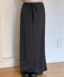 LOENNE（ロエヌ）の「Striped Drawstring Maxi Skirt / ボーダードローストリングマキシスカート（スカート）」