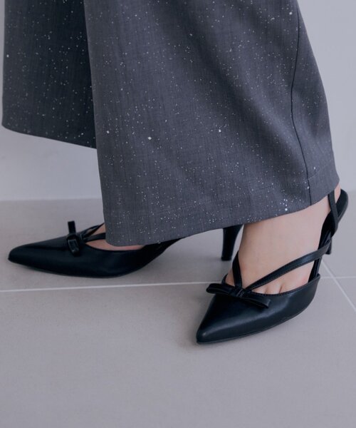 Chico（チコ）の「【SALON by Chico】リボンデザインミュール（パンプス・レディース・ブラウン/ブラック・LARGE/MEDIUM/SMALL）」の6枚目の写真