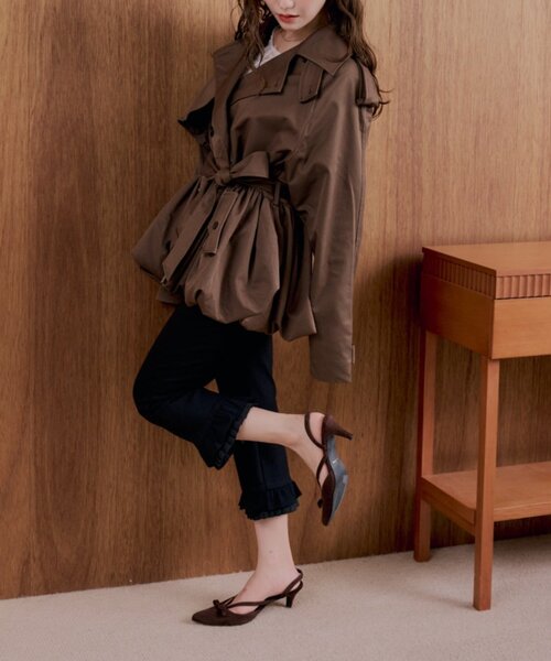 Chico（チコ）の「【SALON by Chico】リボンデザインミュール（パンプス・レディース・ブラウン/ブラック・LARGE/MEDIUM/SMALL）」の9枚目の写真