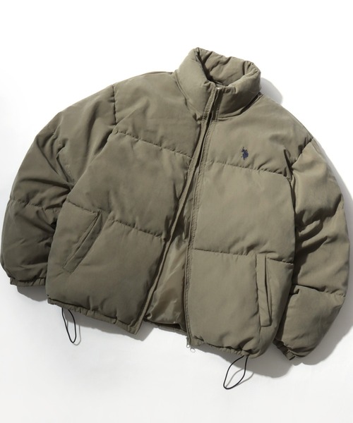 U.S. POLO ASSN.（ユーエスポロアッスン）の「U.S. POLO ASSN./ユーエスポロアッスン Puffer Jacket/オーバーサイズ 中綿 ファイバーダウン ショート丈 パファージャケット/レディース メンズ（ダウンジャケット/コート・メンズ・ブラック/ライトブラウン/カーキ・M/L/LL）」の3枚目の写真