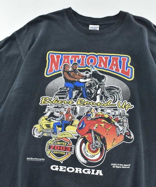 LABORATORY R(ラボラトリーアール)の「【USED】Y2K GILDAN “NATIONAL Bikers Round Up” バイク Tシャツ(Tシャツ/カットソー・メンズ・ブラック・X-LARGE)」の2枚目の写真