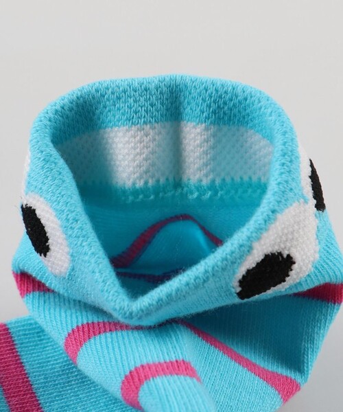 BRANSHES(ブランシェス)の「おめめボーダーソックス(ソックス/靴下・キッズ・ブラック/サックスブルー・19-21㎝/16-18㎝/13-15㎝)」の6枚目の写真