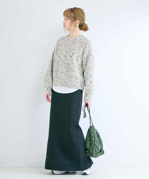 B.C STOCK(ベーセーストック)の「【WEB+一部店舗限定カラーあり】手洗い可 / ラメポコ2wayカーディガン(ニット/セーター・レディース・アイボリー/ピンク/ブラウン/ブルー/チャコールグレー・FREE)」の6枚目の写真