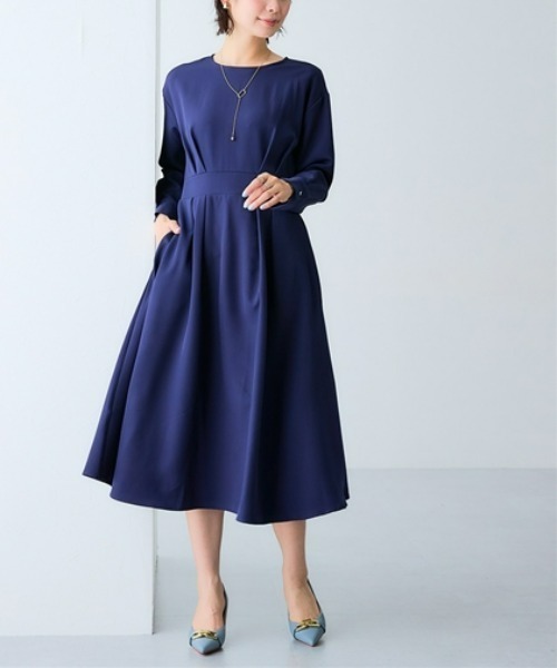 7days Life Styling(セブンデイズライフスタイリング)の「【選べる2タイプ】ダブルクロスウエスト切替ワンピース(ワンピース・レディース・ベージュ系/ブラック系/ネイビー系/ブラック/ベージュ/ネイビー・S/M/L/LL)」の6枚目の写真