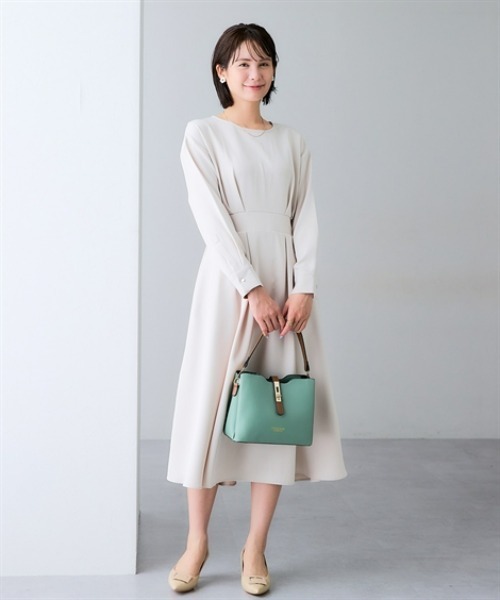 7days Life Styling(セブンデイズライフスタイリング)の「【選べる2タイプ】ダブルクロスウエスト切替ワンピース(ワンピース・レディース・ベージュ系/ブラック系/ネイビー系/ブラック/ベージュ/ネイビー・S/M/L/LL)」の10枚目の写真