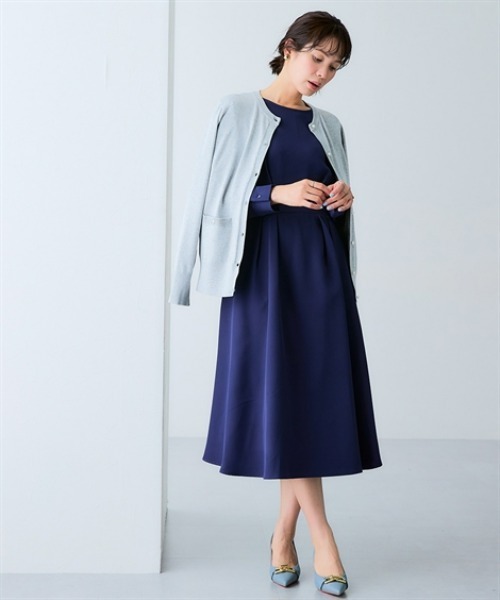 7days Life Styling(セブンデイズライフスタイリング)の「【選べる2タイプ】ダブルクロスウエスト切替ワンピース(ワンピース・レディース・ベージュ系/ブラック系/ネイビー系/ブラック/ベージュ/ネイビー・S/M/L/LL)」の12枚目の写真