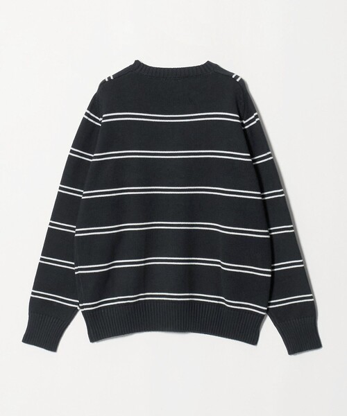 CITEN(シテン)の「<CITEN>ミドルゲージクルーネックニット ボーダー(ニット/セーター・メンズ・グレー系/ネイビー・M/L)」の7枚目の写真