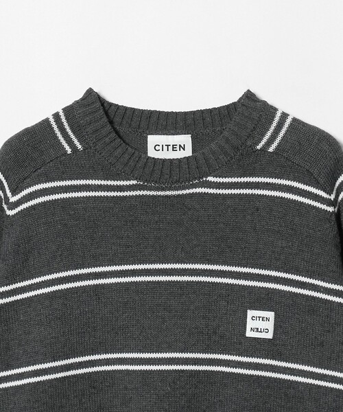 CITEN(シテン)の「<CITEN>ミドルゲージクルーネックニット ボーダー(ニット/セーター・メンズ・グレー系/ネイビー・M/L)」の13枚目の写真
