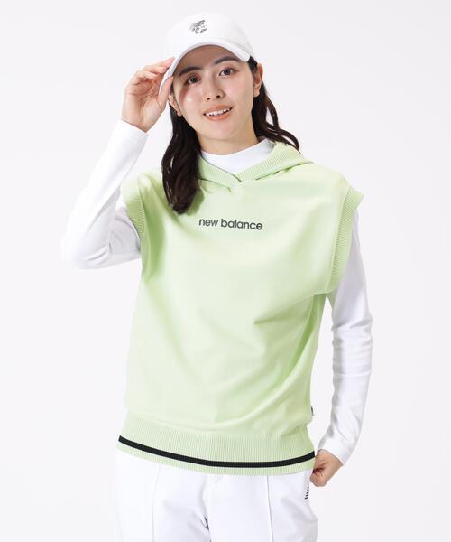 New Balance Golf(ニューバランスゴルフ)の「【new balance golf】スリーブレス ニット フーディー (WOMENS)(ニット/セーター・レディース・ブラック/グリーン系その他/ホワイト・SMALL/MEDIUM/LARGE)」の3枚目の写真
