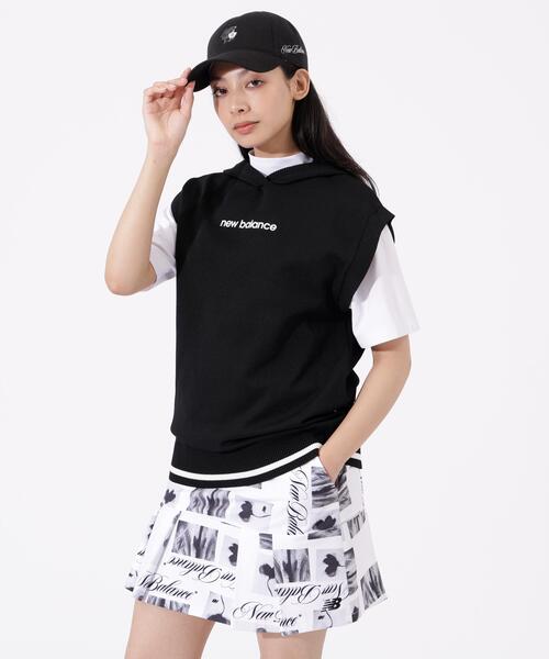 New Balance Golf(ニューバランスゴルフ)の「【new balance golf】スリーブレス ニット フーディー (WOMENS)(ニット/セーター・レディース・ブラック/グリーン系その他/ホワイト・SMALL/MEDIUM/LARGE)」の2枚目の写真