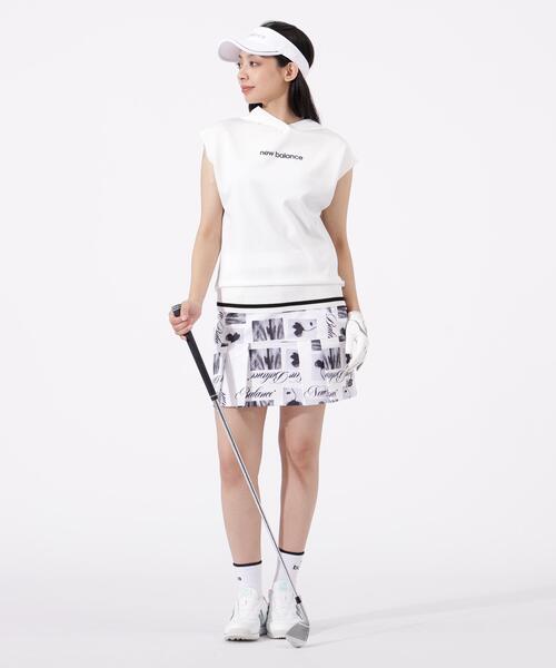 New Balance Golf(ニューバランスゴルフ)の「【new balance golf】スリーブレス ニット フーディー (WOMENS)(ニット/セーター・レディース・ブラック/グリーン系その他/ホワイト・SMALL/MEDIUM/LARGE)」の4枚目の写真