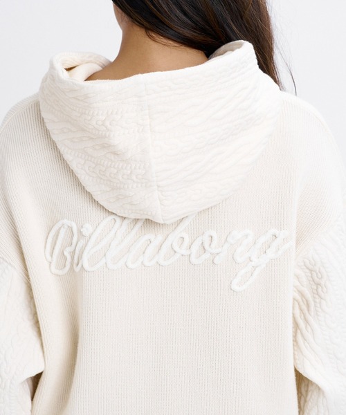 BILLABONG(ビラボン)の「BILLABONG ウィメンズ QUILT MIX LOOSE FIT PARKA パーカー 【2026年秋冬モデル】/ビラボン異素材ミックスプルオーバーフーディー(セットアップ対応可)(パーカー・レディース・ブラック/ホワイト・MEDIUM/LARGE)」の12枚目の写真