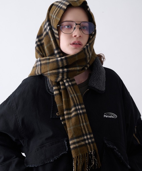 Perushu(ペルーシュ)の「Vintage Washed Boa Collar Duck Flight Jacket/ヴィンテージウォッシュ ボアカラー ダック フライトジャケット(ブルゾン・メンズ・カーキ/ブラウン/ブラック・MEDIUM/SMALL/LARGE)」の14枚目の写真