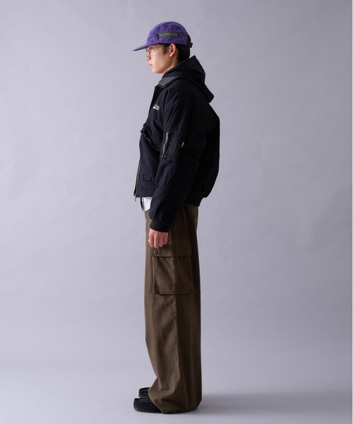 Perushu(ペルーシュ)の「Vintage Washed Boa Collar Duck Flight Jacket/ヴィンテージウォッシュ ボアカラー ダック フライトジャケット(ブルゾン・メンズ・カーキ/ブラウン/ブラック・MEDIUM/SMALL/LARGE)」の16枚目の写真