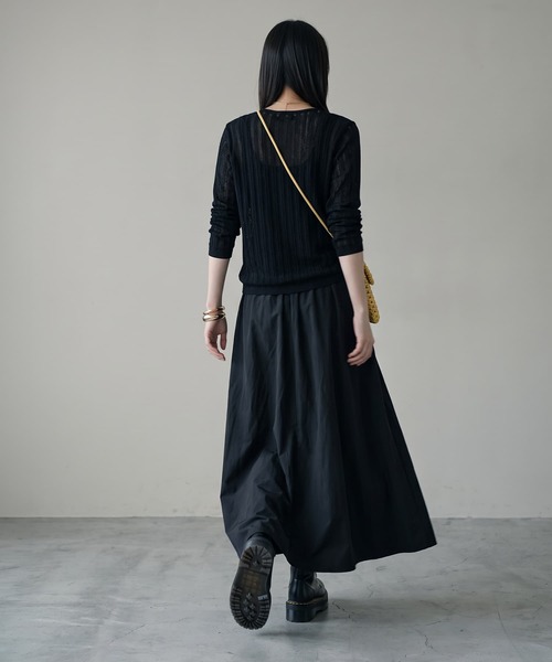 STYLE DELI(スタイルデリ)の「【BLK001】ライトメッシュインナートップス(Tシャツ/カットソー・レディース・ブラック/アイボリー・FREE)」の7枚目の写真