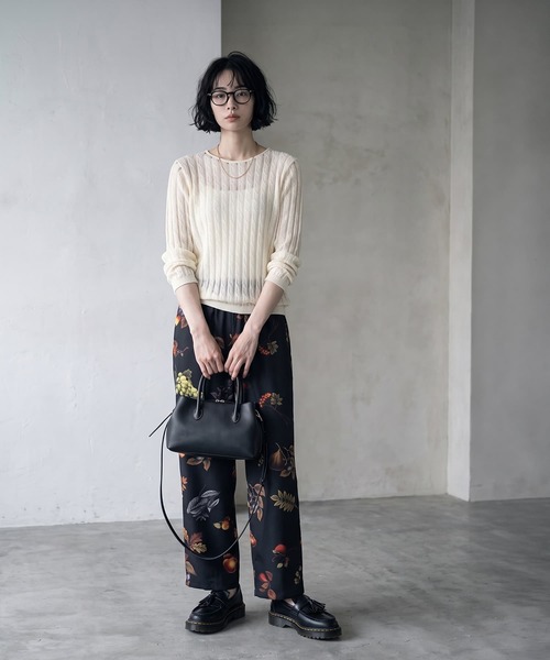 STYLE DELI(スタイルデリ)の「【BLK001】ライトメッシュインナートップス(Tシャツ/カットソー・レディース・ブラック/アイボリー・FREE)」の10枚目の写真