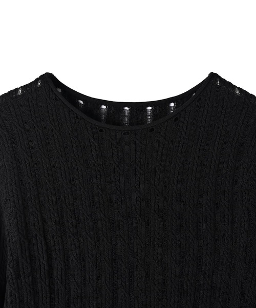 STYLE DELI(スタイルデリ)の「【BLK001】ライトメッシュインナートップス(Tシャツ/カットソー・レディース・ブラック/アイボリー・FREE)」の13枚目の写真