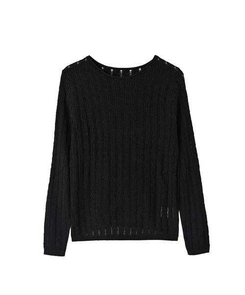 STYLE DELI(スタイルデリ)の「【BLK001】ライトメッシュインナートップス(Tシャツ/カットソー・レディース・ブラック/アイボリー・FREE)」の20枚目の写真