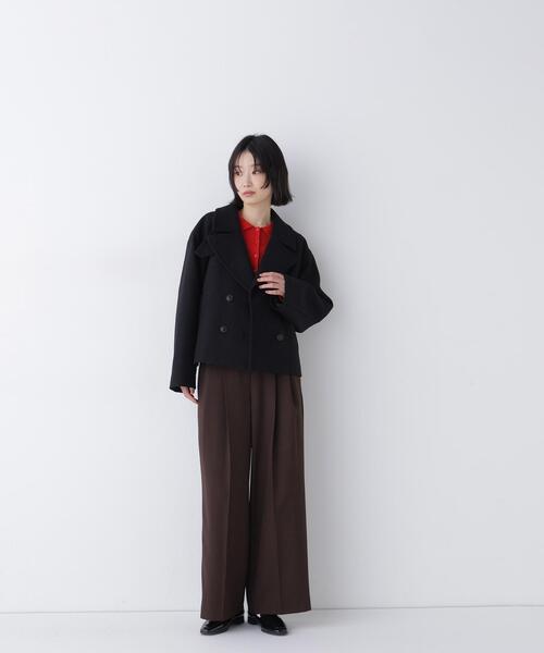 NATURAL BEAUTY BASIC(ナチュラルビューティーベーシック)の「【FABRICA】ショートPコート(ピーコート・レディース・ダークブラウン/ブラック/キャメル・FREE)」の10枚目の写真