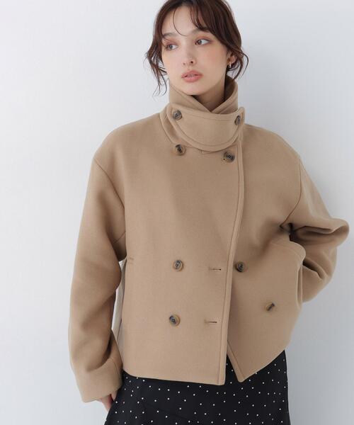 NATURAL BEAUTY BASIC(ナチュラルビューティーベーシック)の「【FABRICA】ショートPコート(ピーコート・レディース・ダークブラウン/ブラック/キャメル・FREE)」の12枚目の写真