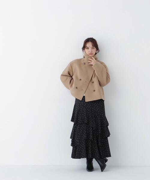 NATURAL BEAUTY BASIC(ナチュラルビューティーベーシック)の「【FABRICA】ショートPコート(ピーコート・レディース・ダークブラウン/ブラック/キャメル・FREE)」の13枚目の写真
