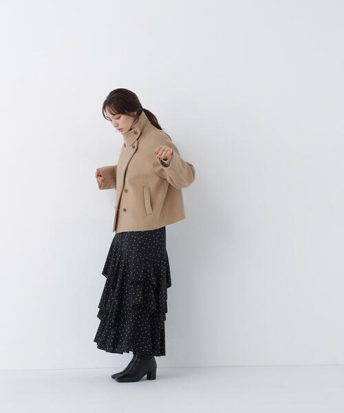 NATURAL BEAUTY BASIC(ナチュラルビューティーベーシック)の「【FABRICA】ショートPコート(ピーコート・レディース・ダークブラウン/ブラック/キャメル・FREE)」の15枚目の写真